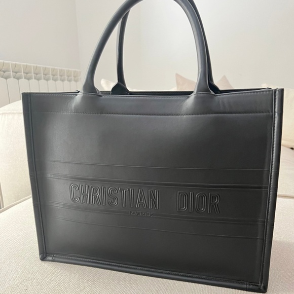 Dior Handbags - Medium Dior Black Calfskin Book Tote